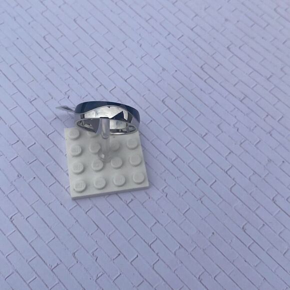 Men's Black Swoop Stainless Steel Ring size 11 - Picture 2 of 5